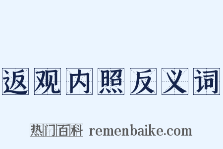 返观内照反义词是什么意思的图片